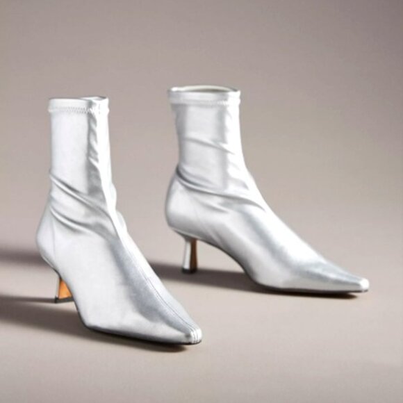 $180 ANTHROPOLOGIE Angel Alarcon Pointed Toe Kitten-Heel Boots US 5 -5.5M EU 36 - Picture 2 of 13